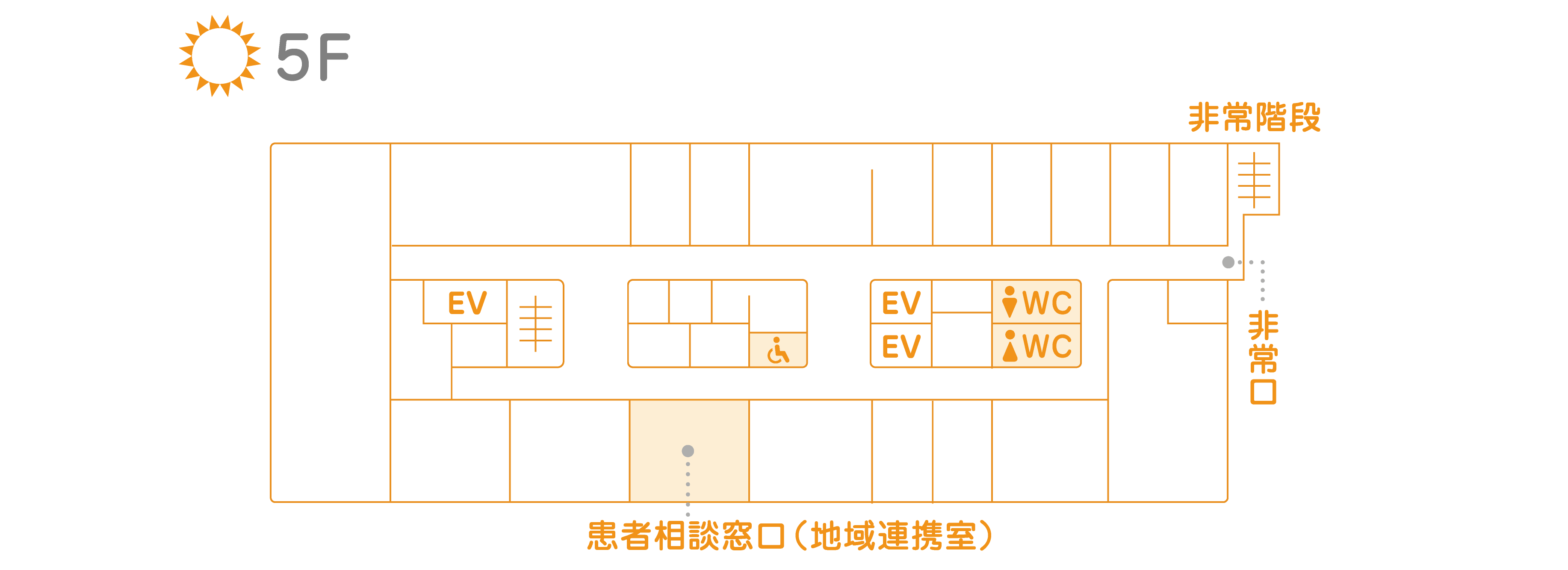 医療法人良善会 ひかり病院 フロアマップ5F